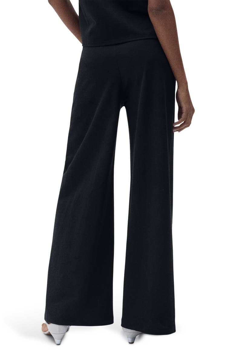 Wide Leg Crop Pants, Alternate, color, BLACK
