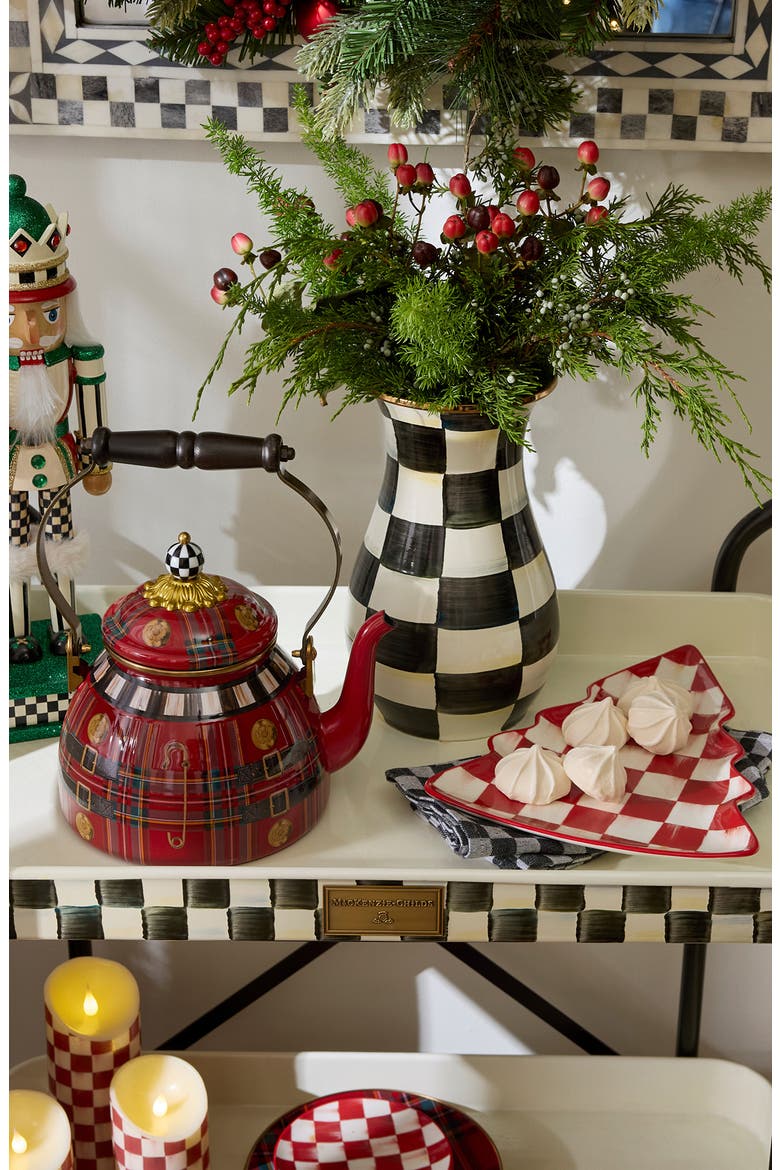 Cherry Check Tree Serving Dish, Alternate, color, RED