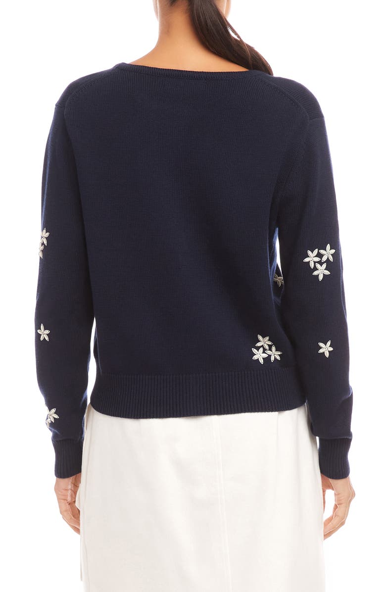 Karen Kane Embellished Flower Cardigan, Alternate, color, 