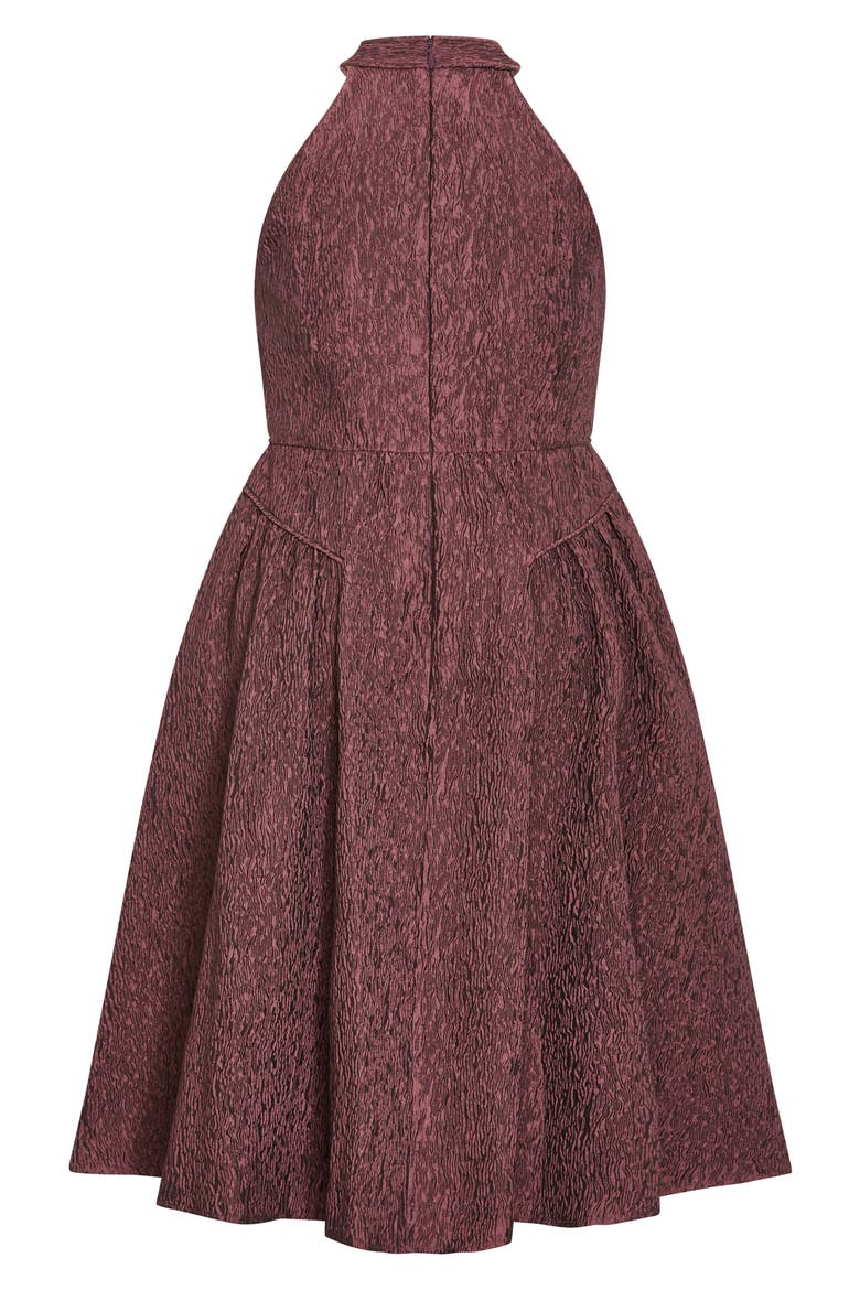 Textured Sleeveless Jacquard Midi Dress, Alternate, color, ROSE