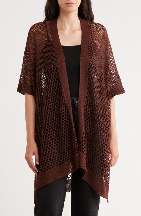 Beachside Waves Open Knit Ruana
