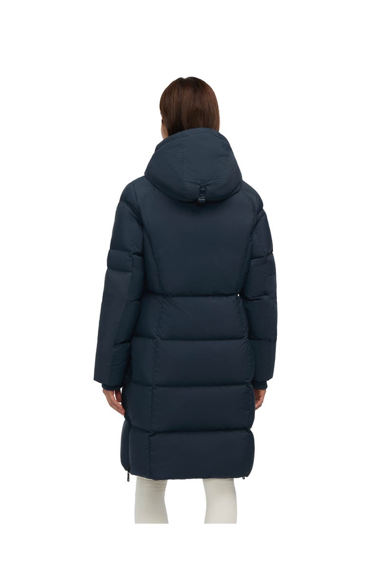 Zaniah Long Channel Quilted Puffer, Alternate, color, Navy