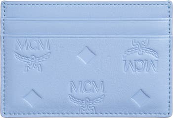 MCM Aren Logo Embossed Leather Card Case | Nordstrom