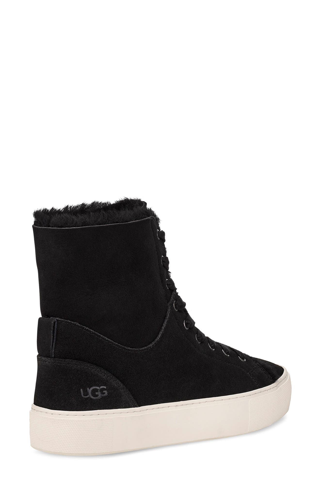 UGG<sup>®</sup> Beven Genuine Shearling High Top Sneaker, Alternate, color, 