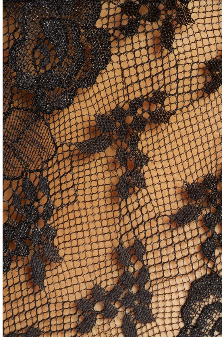 Cutout Lace Underwire Teddy with Suspender Straps, Alternate, color, BLACK/ ZINFANDEL