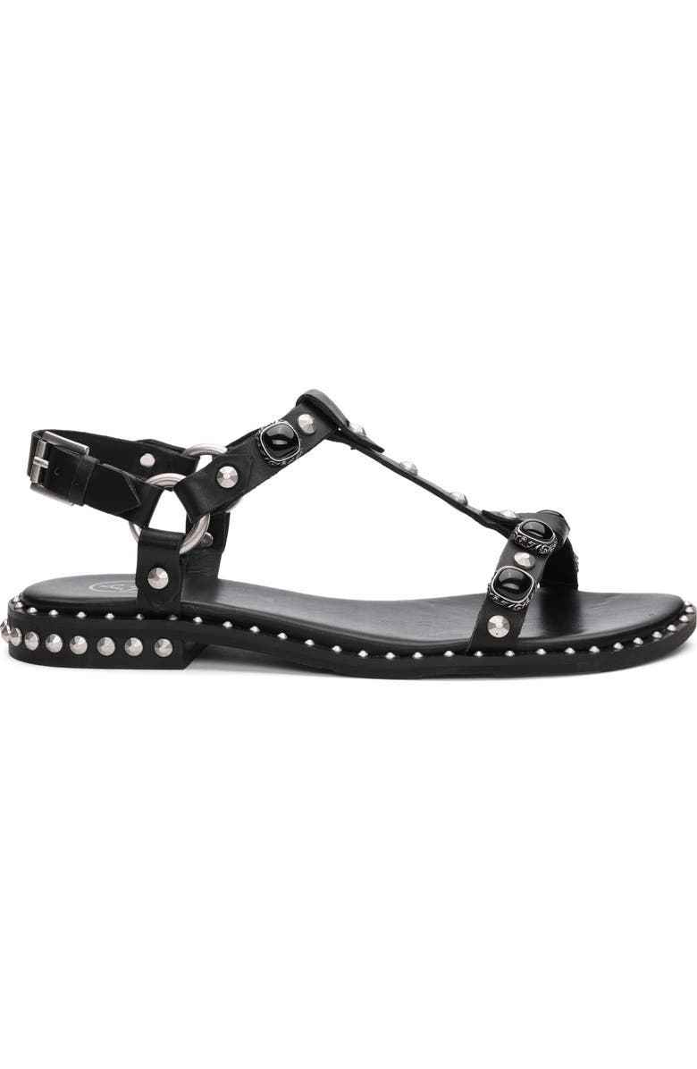 Ash Pebble Stud Embellished Ankle Strap Sandal, Alternate, color,