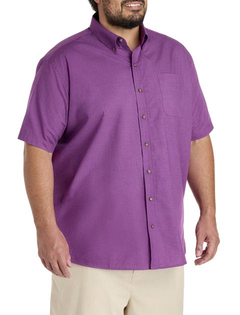 Big & Tall Easy-Care Solid Sport Shirt