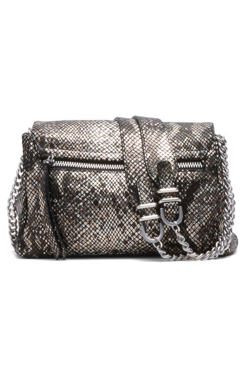 Rag & Bone Small Chelsea Flap Snake Embossed Leather Convertible Shoulder Bag In Multi
