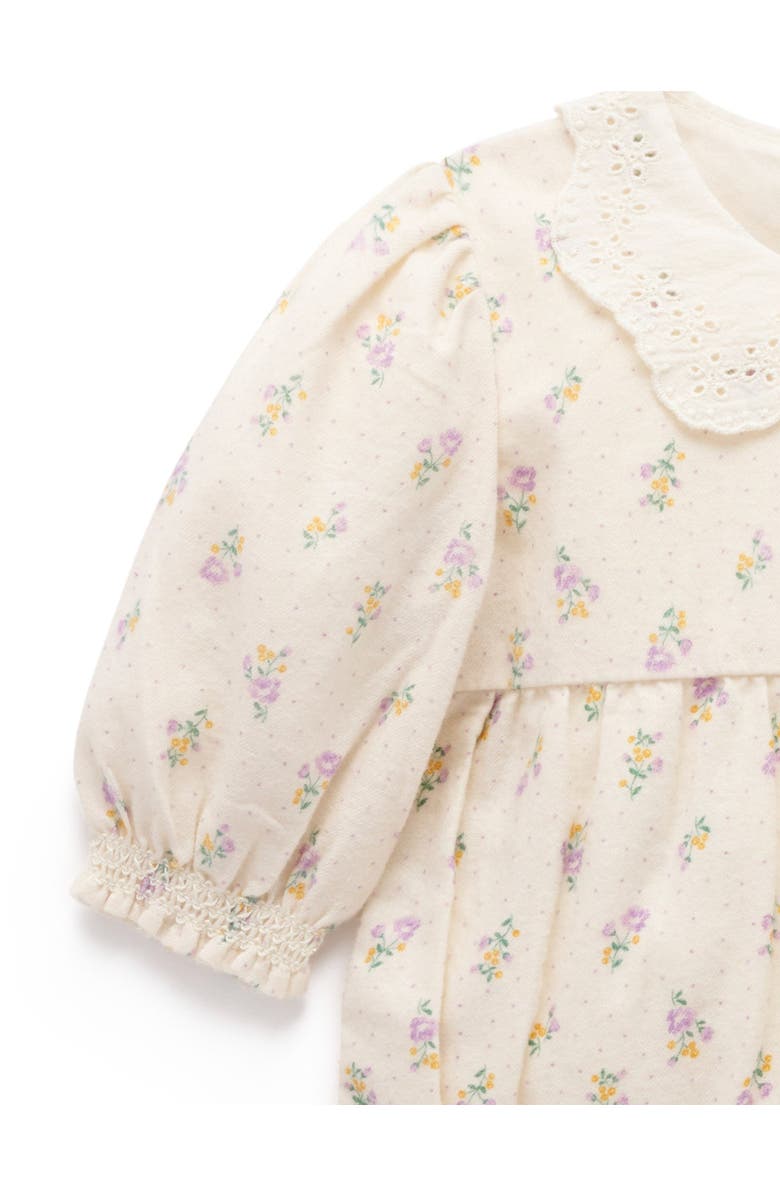 Purebaby Gathered Bodysuit & Headband, Alternate, color, Primrose Print