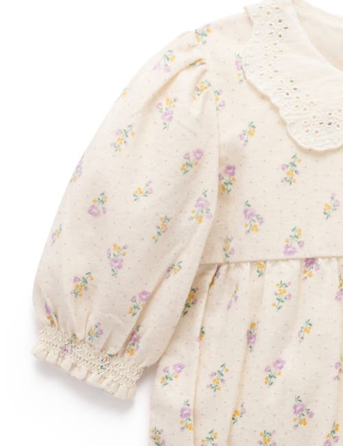 Purebaby Gathered Bodysuit & Headband In Neutral
