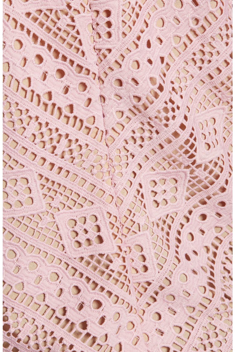 Chevron Stripe Lace Top, Alternate, color, PINK