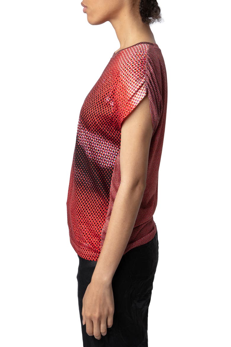 Adele Bouche Graphic Muscle T-Shirt, Alternate, color, RED MULTICOLOR