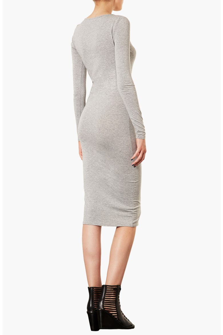Midi Length Body-Con Dress, Alternate, color, LIGHT GREY