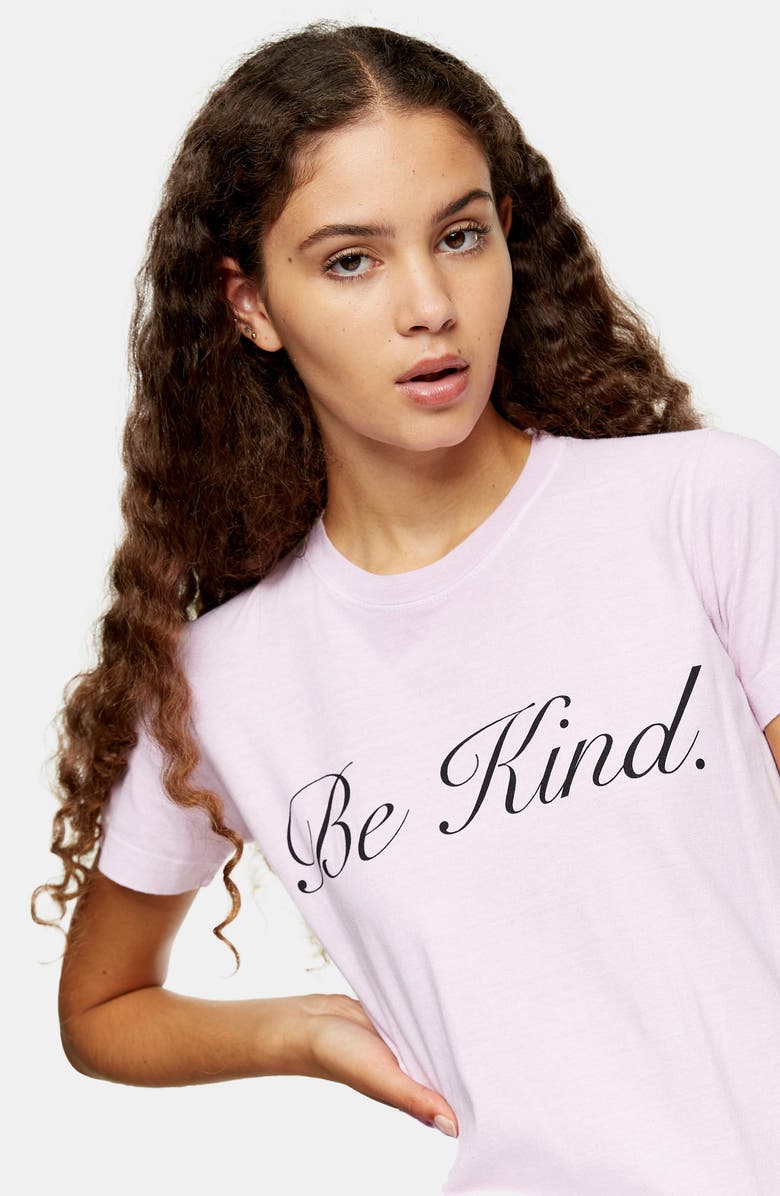 Topshop Be Kind Graphic Tee, Alternate, color, 