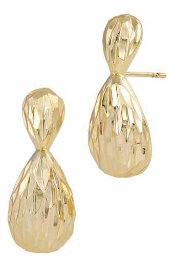 SAVVY CIE JEWELS Bombay Fluted Drop Earrings