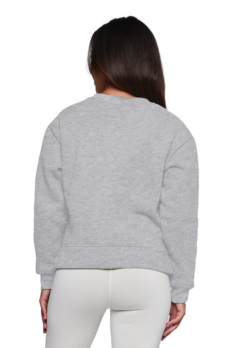 Sideline Fleece Sweatshirt, Alternate, color, Heather Grey/White
