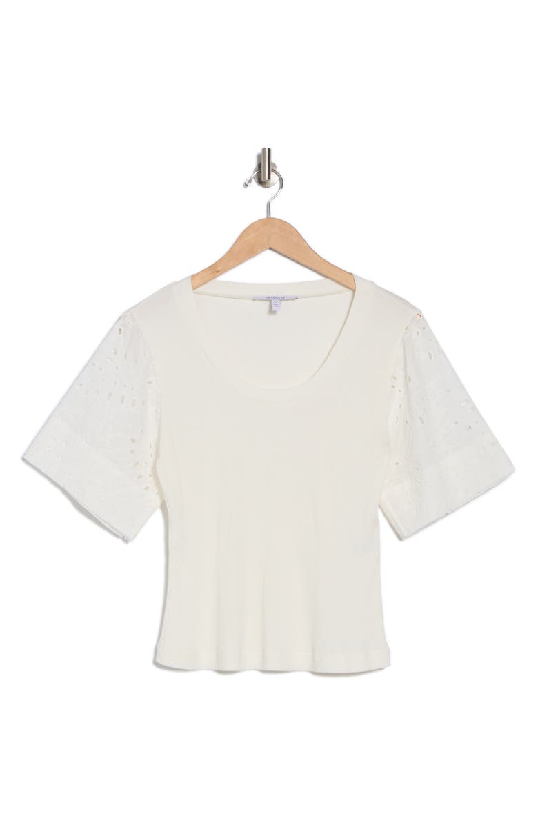 Derek Lam 10 Crosby Margaux Mix Media T-Shirt, Alternate, color, 