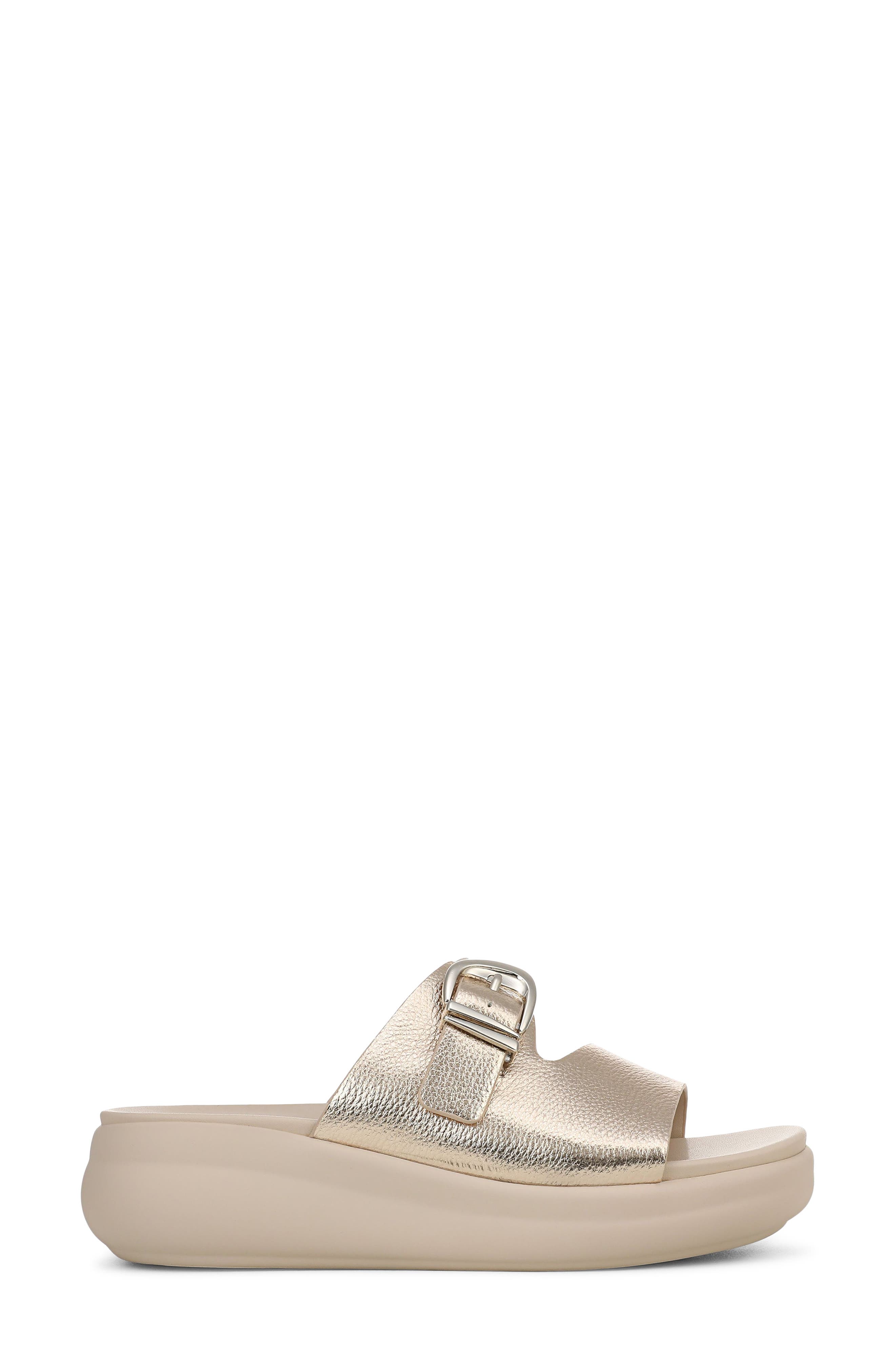 Calista Slide Sandal, Alternate, color, LIGHT CHAMPAGNE