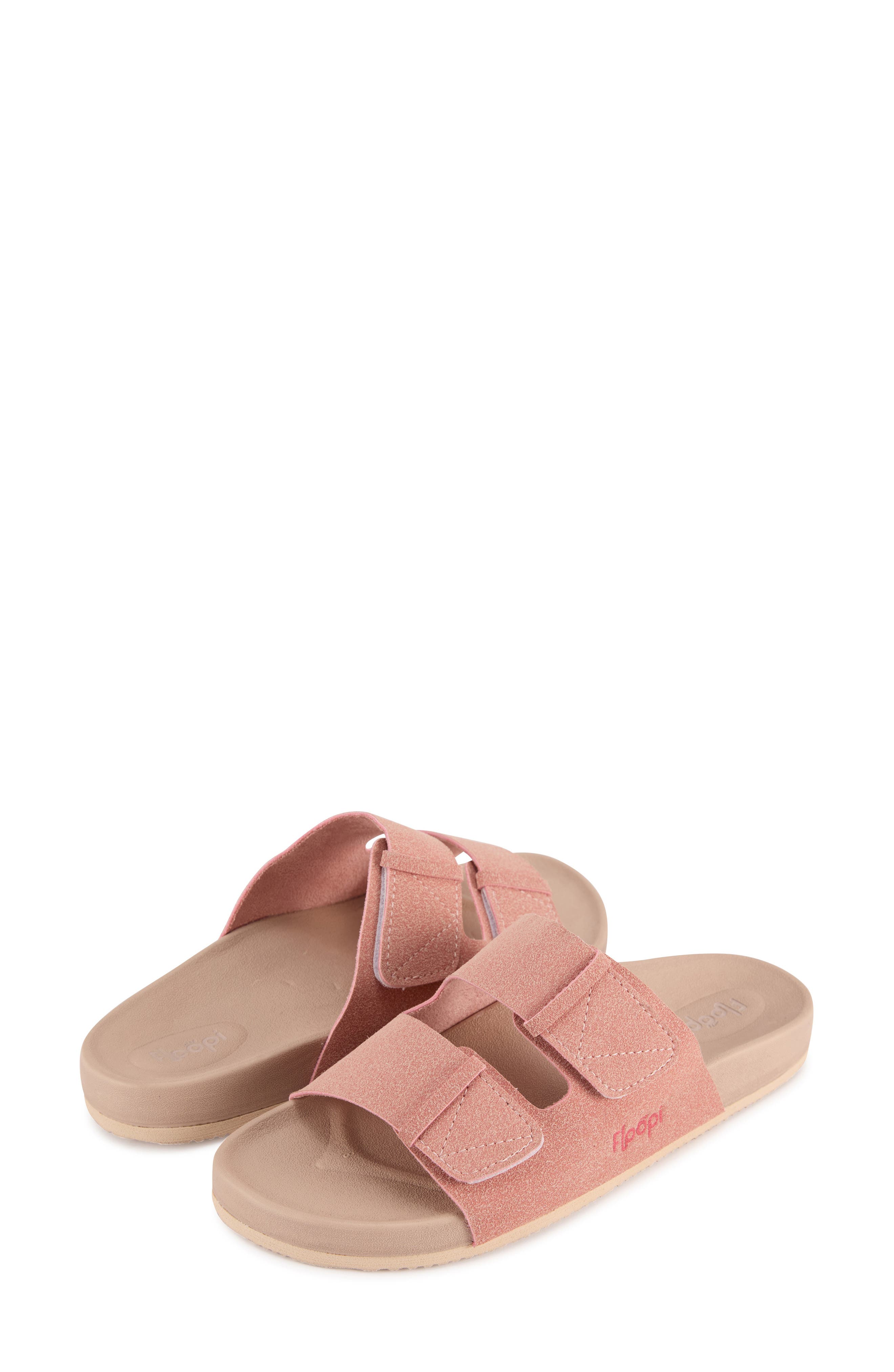 Double Strap Slide Sandal, Alternate, color, PINK