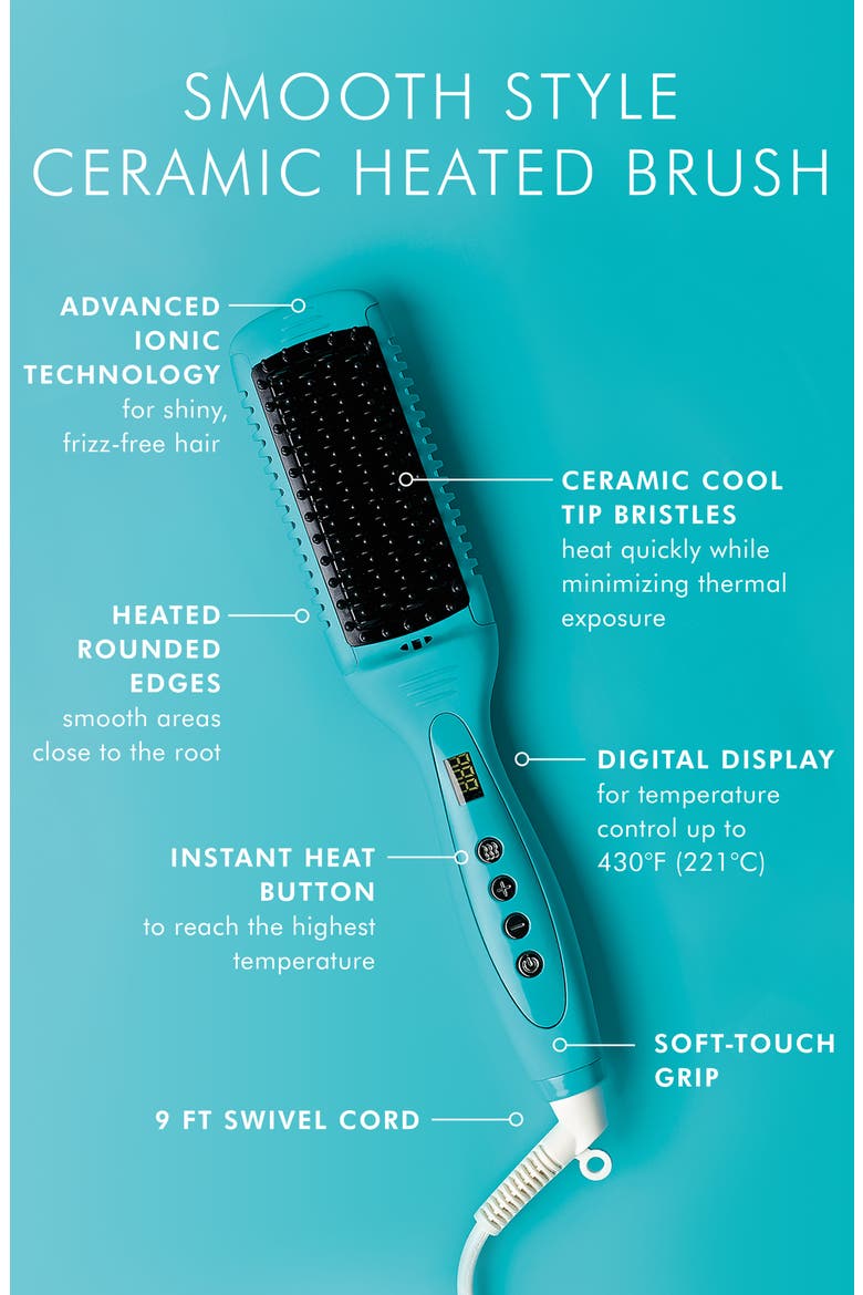 Smooth Style Ceramic Heated Brush, Alternate, color, NO COLOR