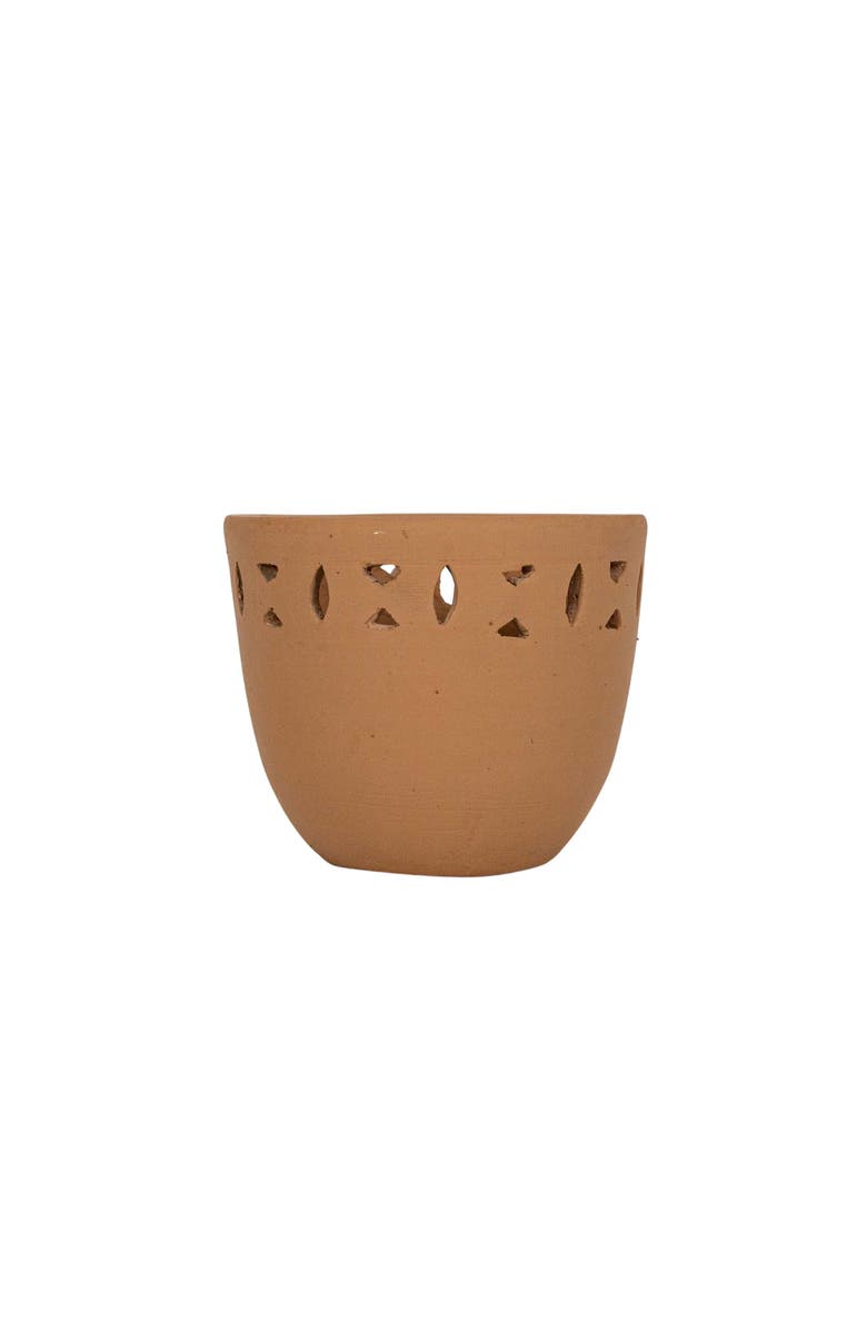 Foreside Home and Garden Southwest Cutout Planter Terracotta, Main, color, Orange