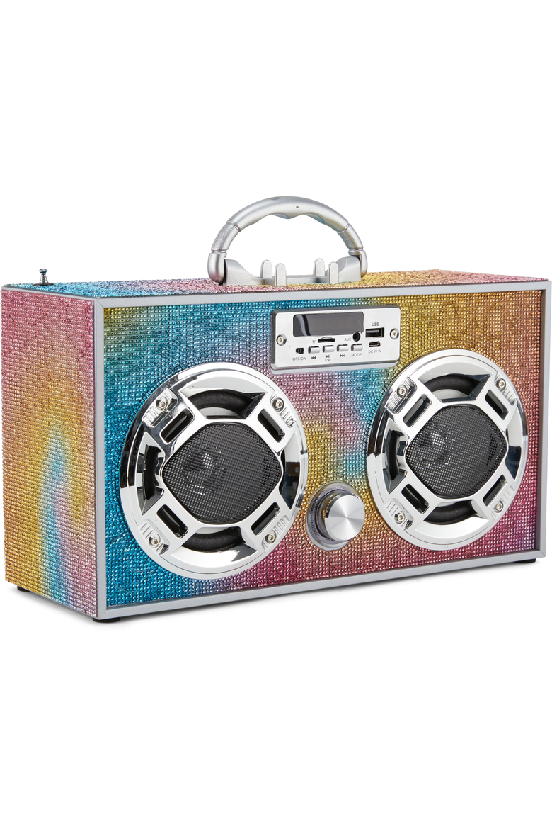Boombox Bluetooth Speaker, Alternate, color, Swirl Bling