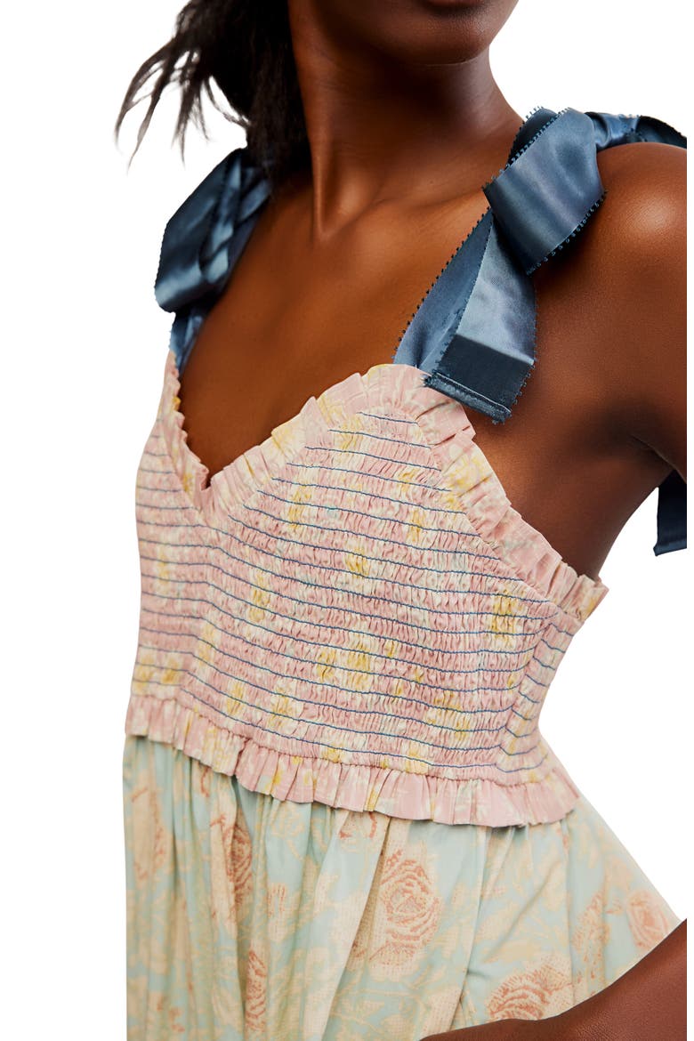 Bluebell Mixed Print Cotton Maxi Dress, Alternate, color, ANTIQUE COMBO