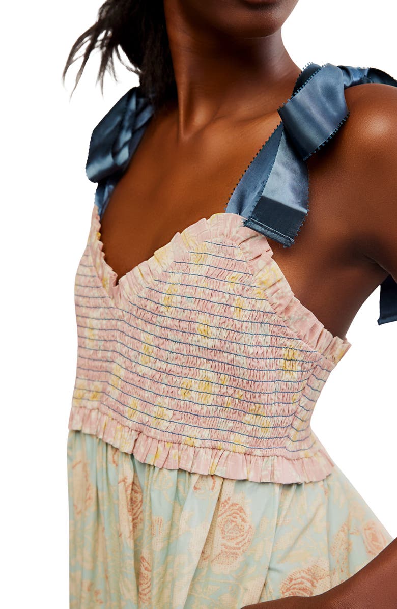 Free People Bluebell Mixed Print Cotton Maxi Dress, Alternate, color, Antique Combo