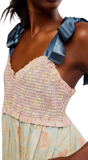 Bluebell Mixed Print Cotton Maxi Dress