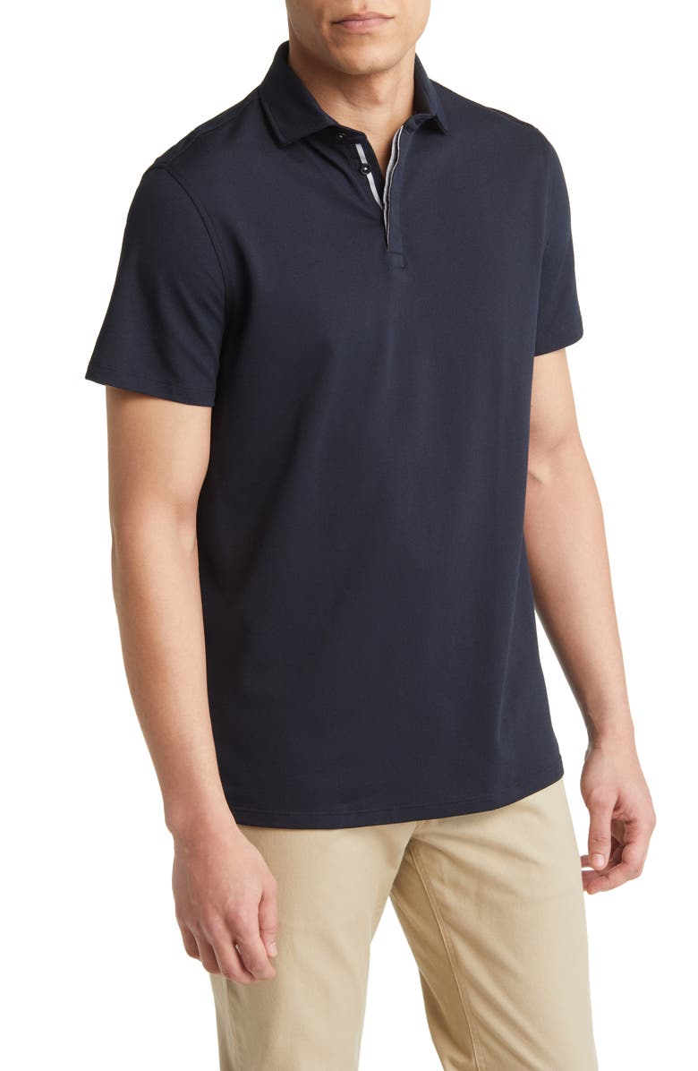 Stone Rose Performance Cotton Piqué Polo, Main, color,