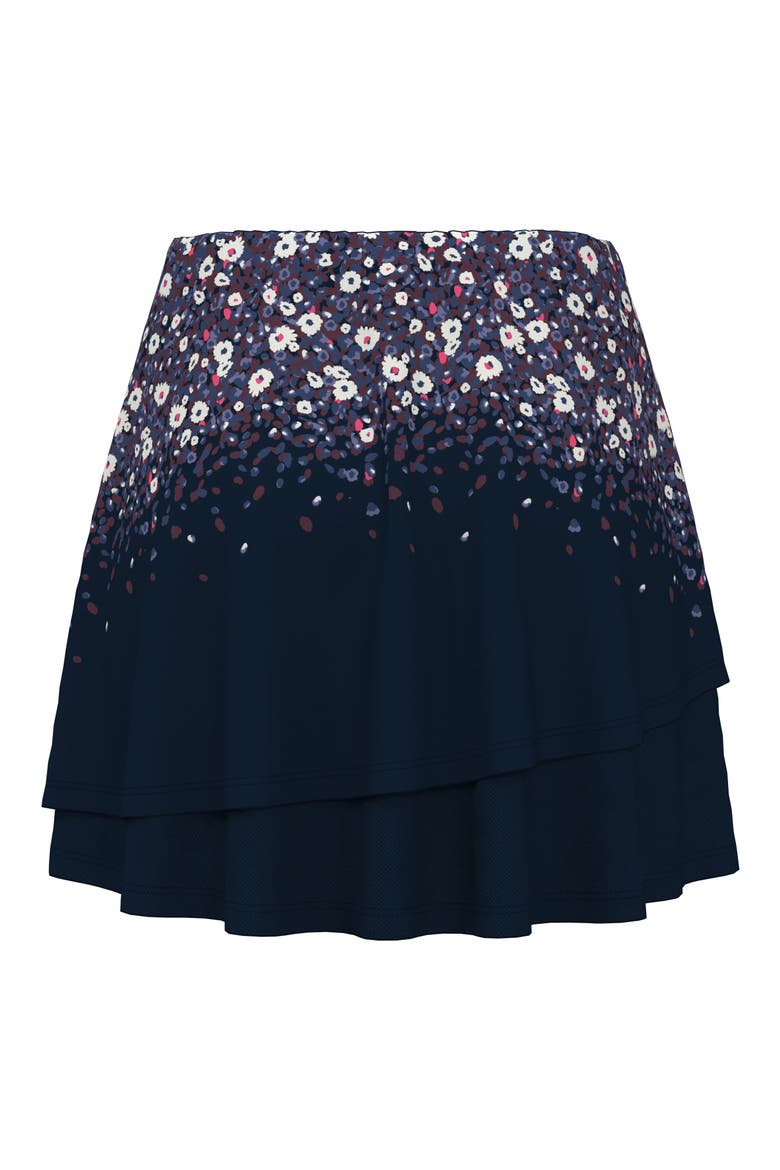 Zen Floral Double Layer Performance Skort, Alternate, color, BLACK IRIS