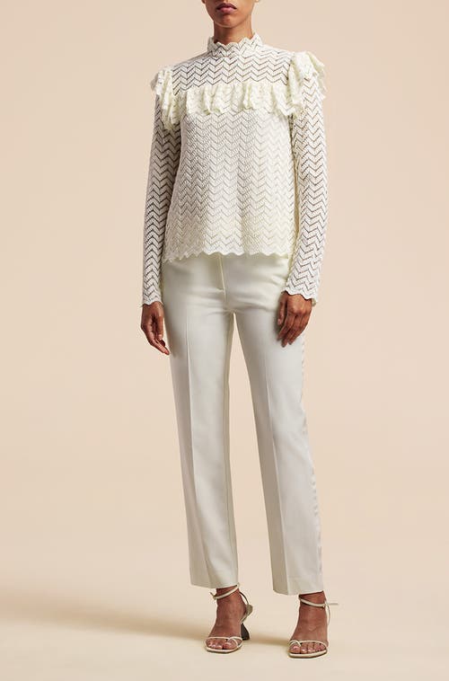 REBECCA TAYLOR REBECCA TAYLOR CHEVRON LACE TOP