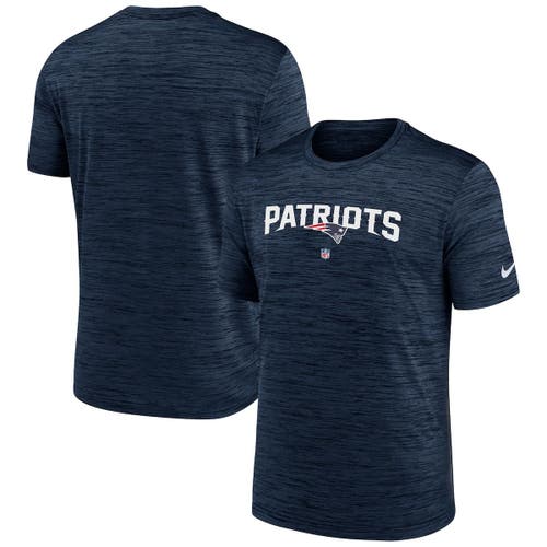 Nike Navy New England Patriots Velocity Performance T-shirt In Navy