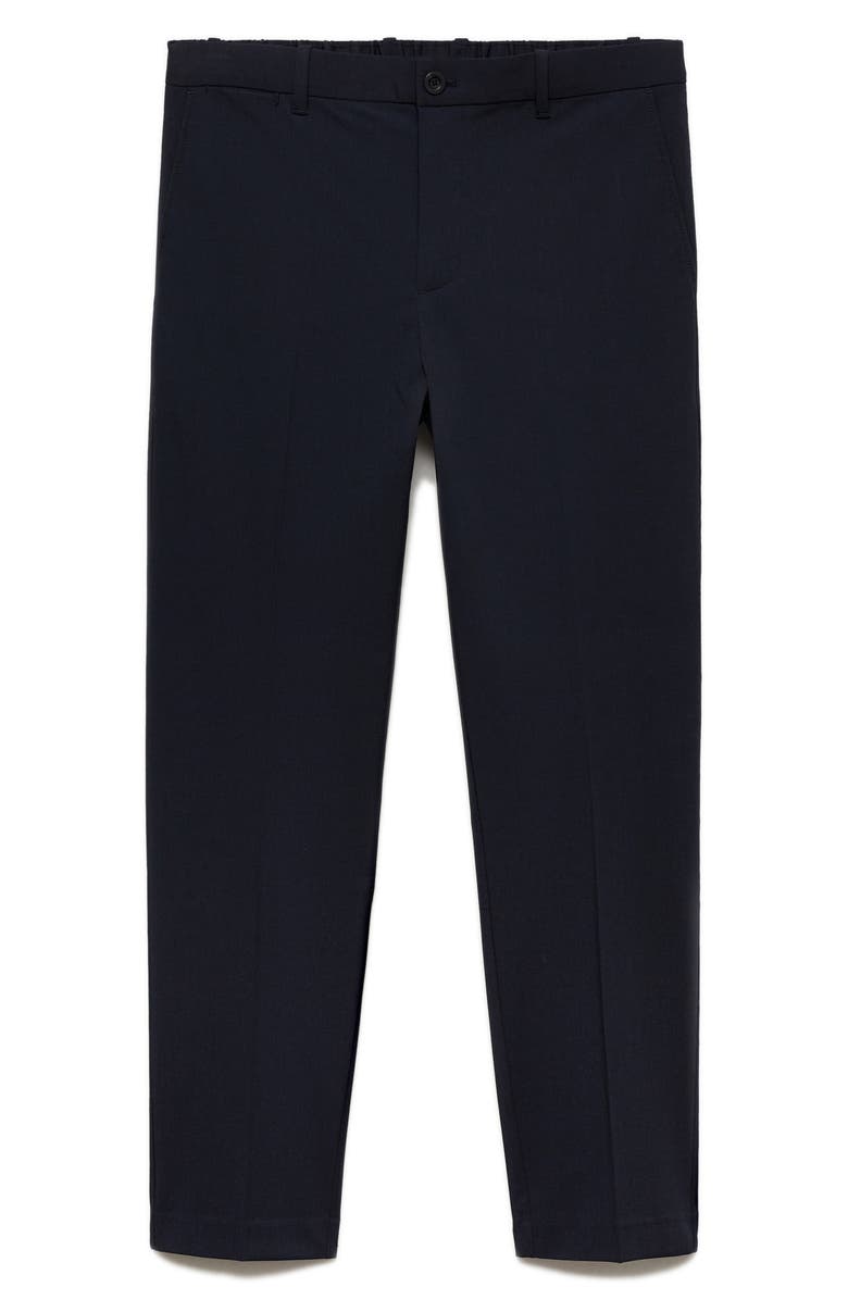 MANGO Slim Fit Stretch Pants, Main, color, Dark Navy