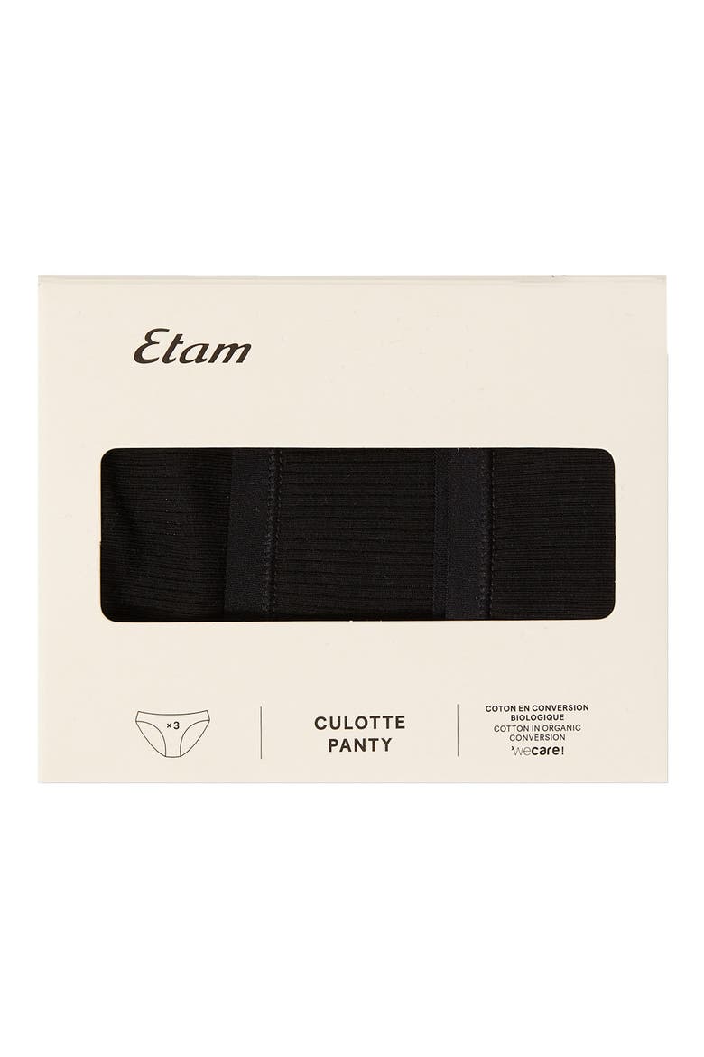 John 3-Pack Ribbed Bikini Briefs, Alternate, color, BLACK
