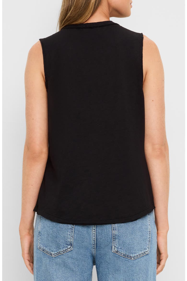 June Supima Cotton® Slub Jersey Tank, Alternate, color, BLACK