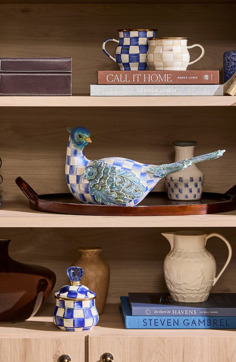 MACKENZIE CHILDS Royal Autumn Pheasant Figurine, Alternate, color, Royal