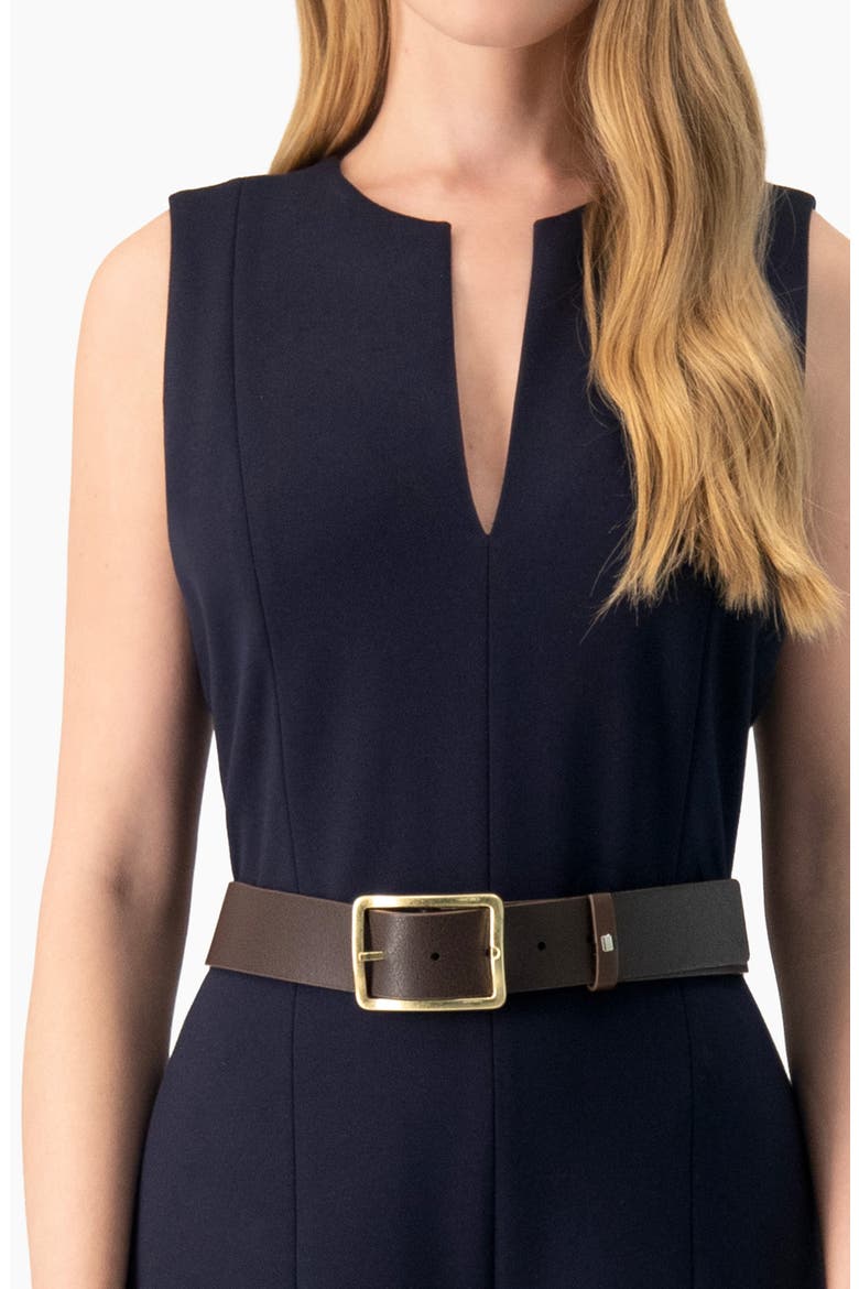 Sleeveless V-Neck Wide-Leg Jumpsuit, Alternate, color, Navy Blue