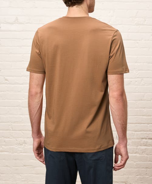 Pact Organic Cotton Softspun V-neck Tee In Brown