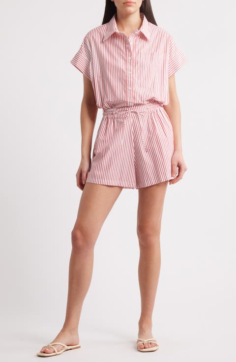 Zion Stripe Cotton Romper