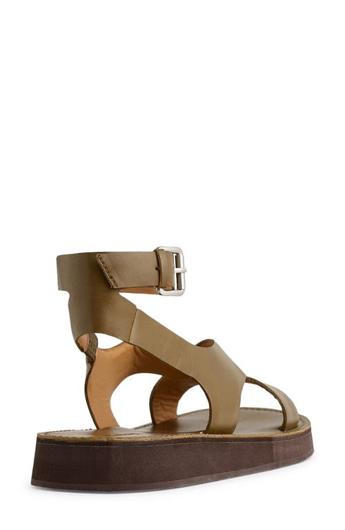 Madewell The Natasha Flatform Sandal In Olive Tree