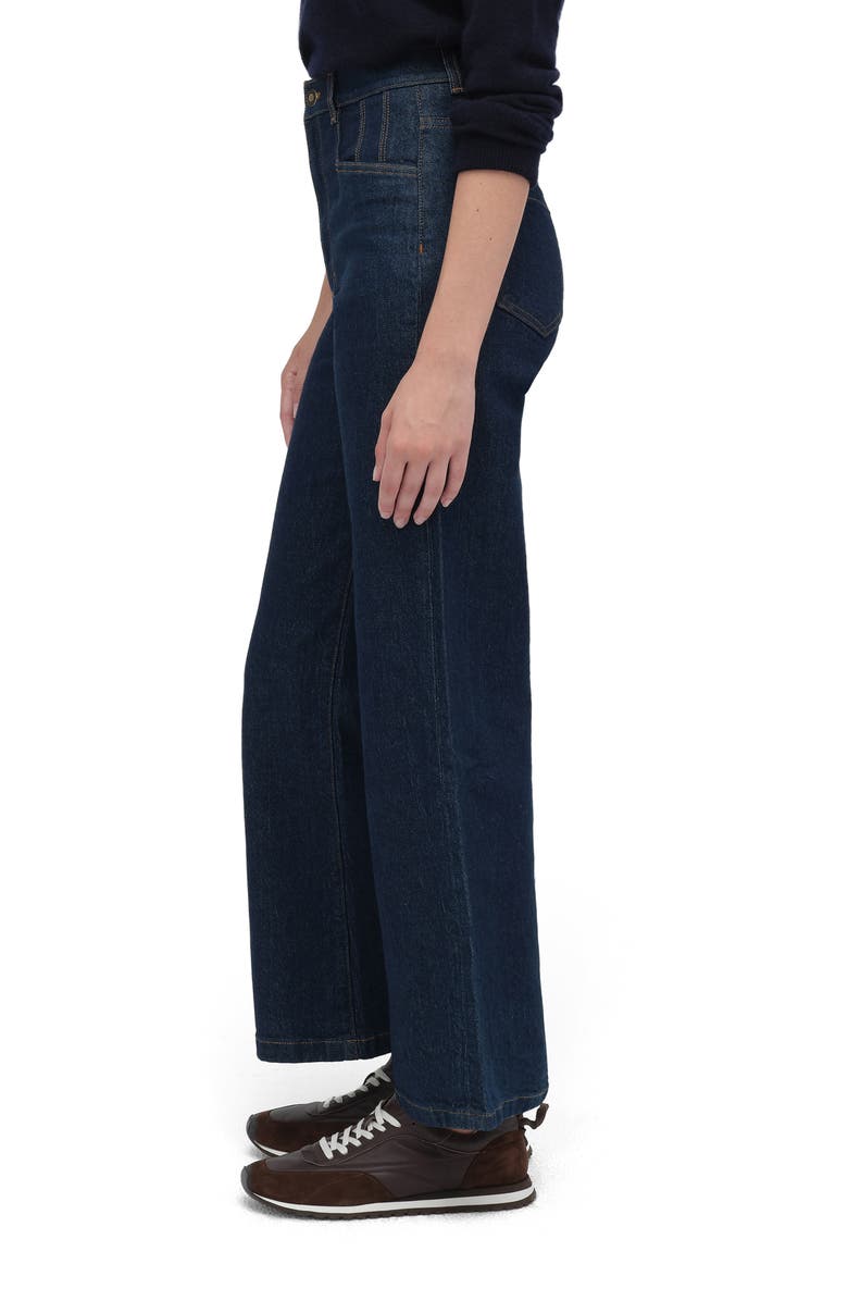 Favorite Daughter The Jordie Shortie High Waist Wide Leg Jeans, Alternate, color, Pepper