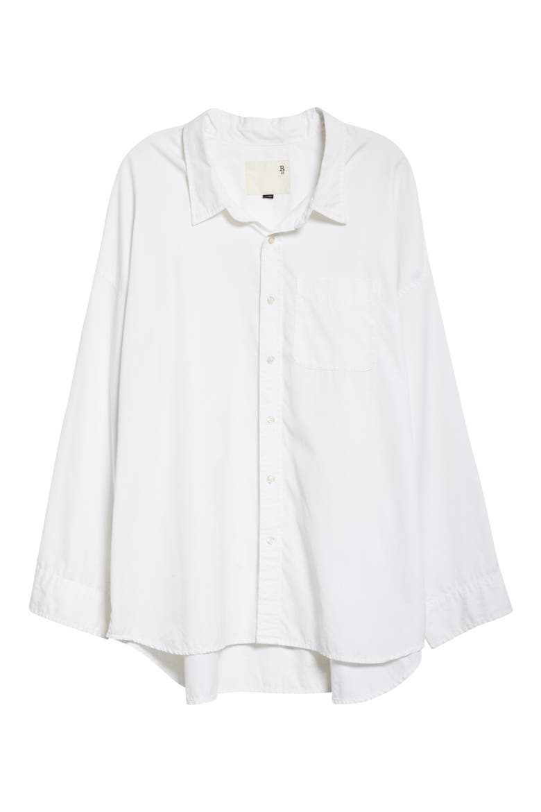 Oversize Oxford Button-Up Shirt, Alternate, color, WHITE