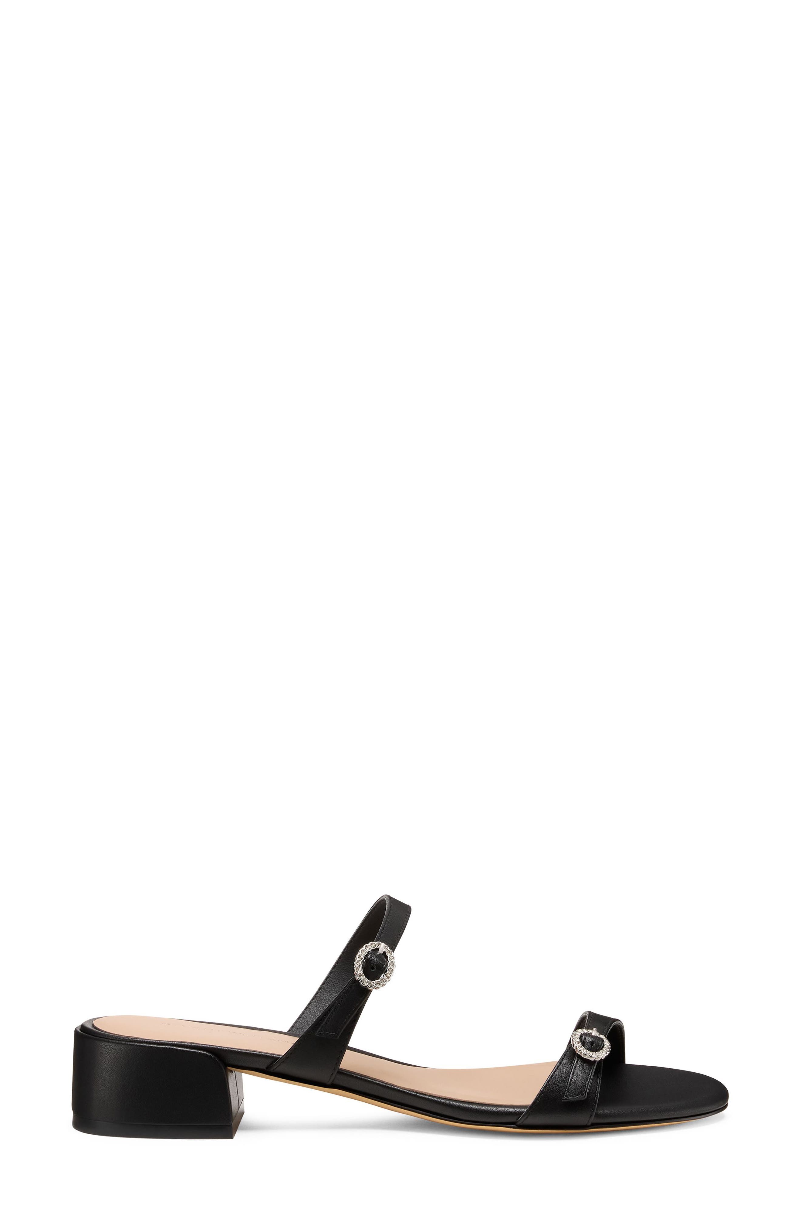 Stuart Weitzman <p>Ginger Crystal Slide Sandal (Women)</p>, Alternate, color, Black