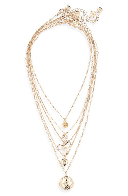 Bp. Set Of 5 Pendant Necklaces