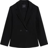 Theory Double Breasted Wool Blend Coat