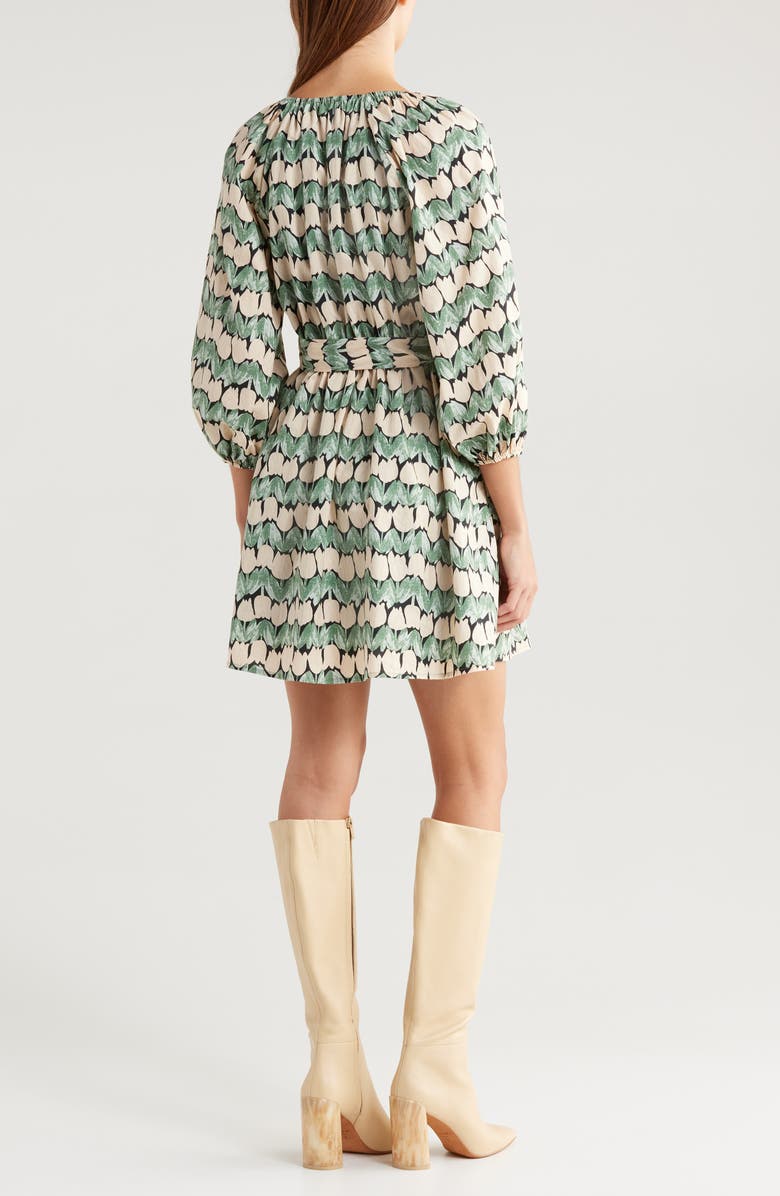 En Saison Raleigh Print Long Sleeve Minidress, Alternate, color,
