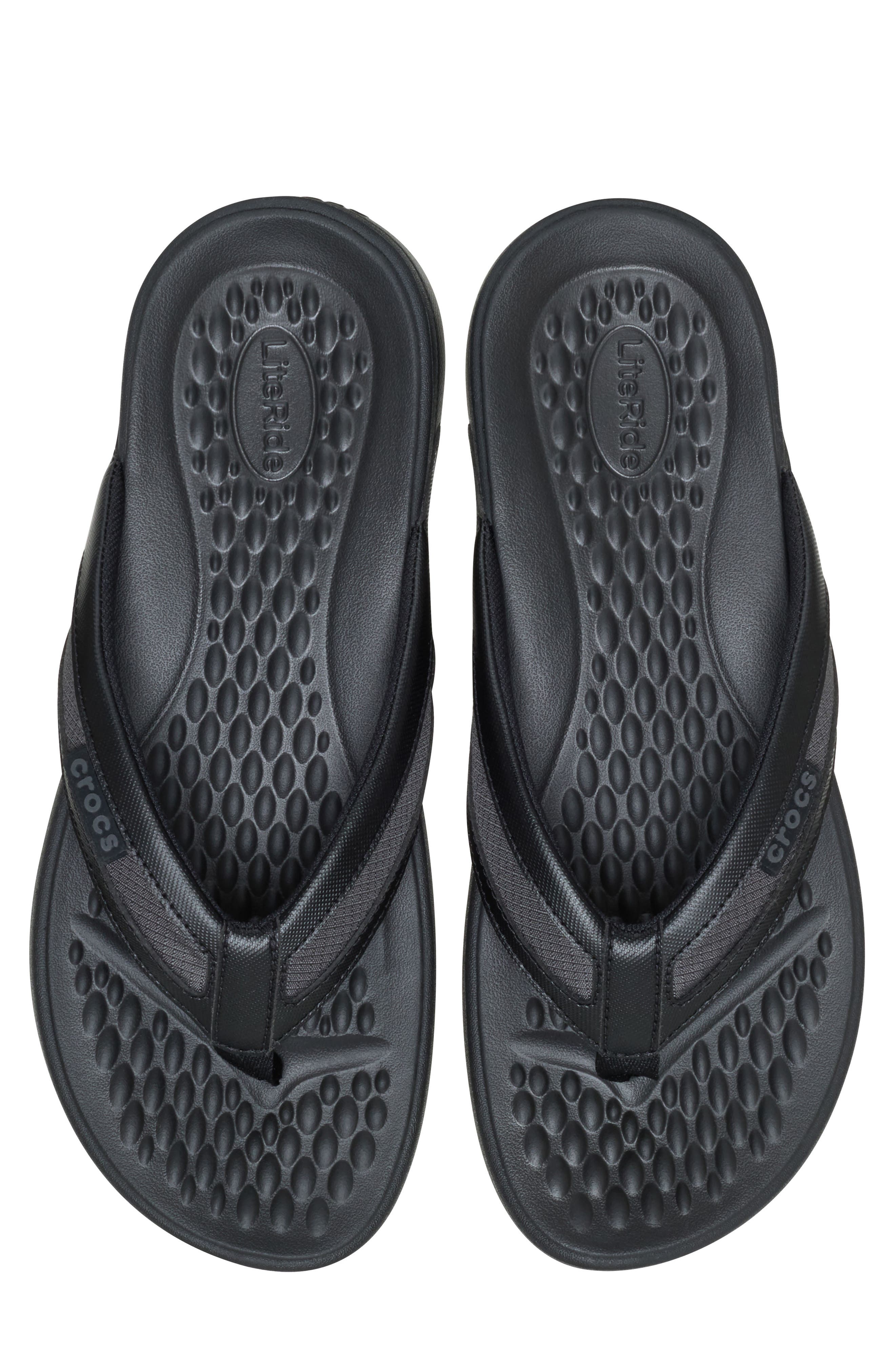 CROCS Yukon Sport Flip Flop, Alternate, color, Black/ Slate Grey