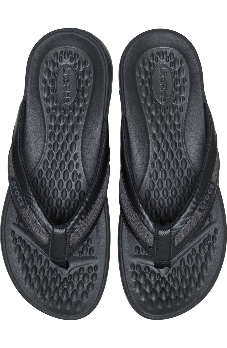 CROCS Yukon Sport Flip Flop, Alternate, color, Black/ Slate Grey