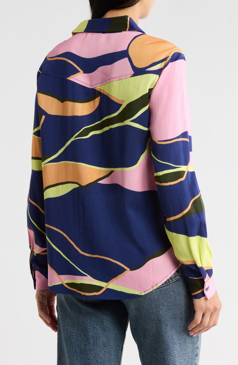 FRNCH Cyllia Button-Up Shirt, Alternate, color, Hills